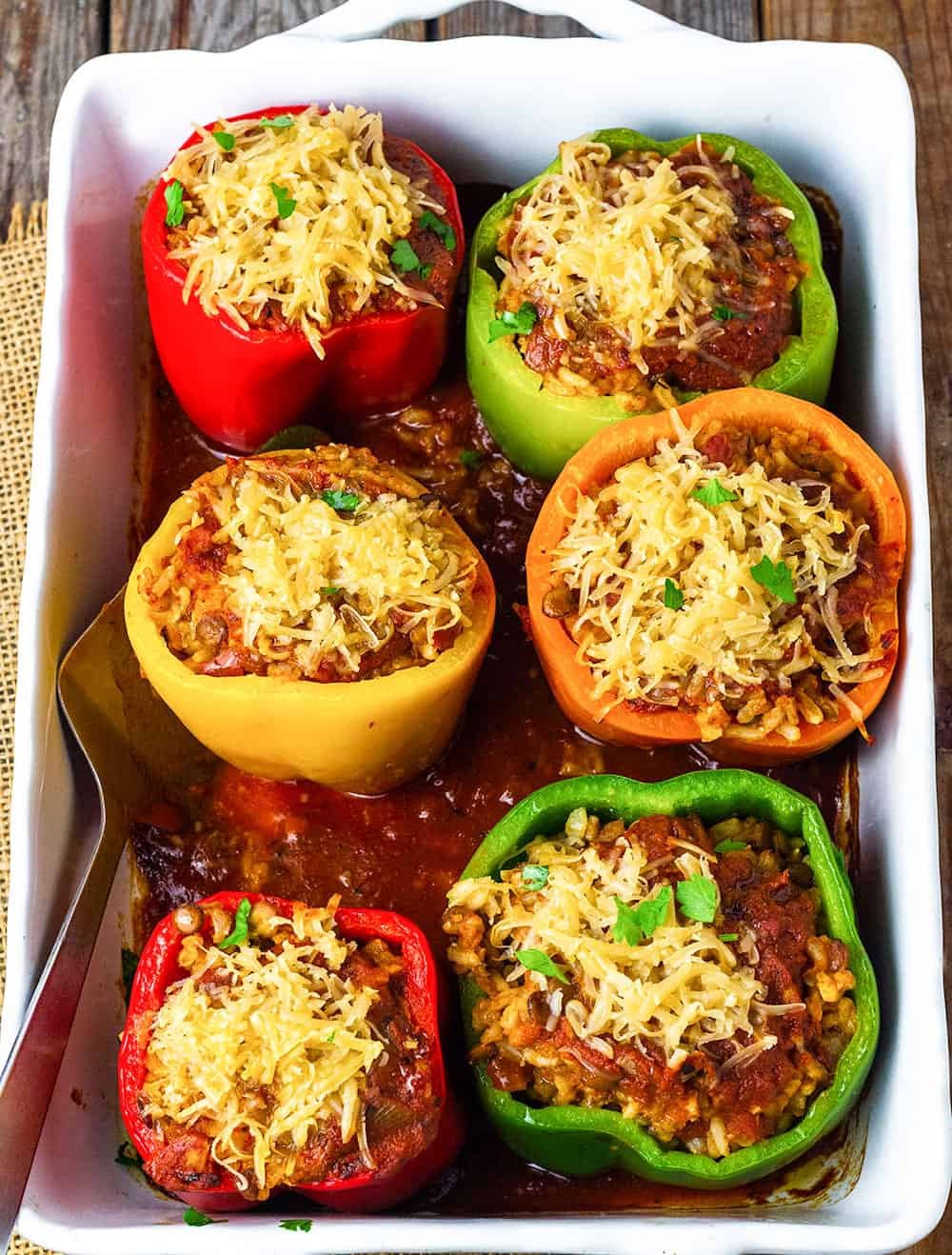 Sloppy Joe Stuffed Peppers