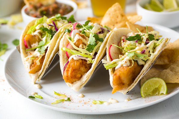 Li’l Kick Fish Tacos w/ Sweet Kick Coleslaw